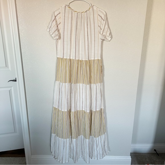 Ace & Jig Haze Maxi Dress In Ambrosia Canyon White Cream Pockets Cotton Sz XS - Picture 8 of 8